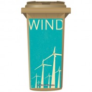 Wind Power Save The Planet Wheelie Bin Sticker Panel